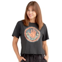 Body Glove Sizzle Relaxed Fit Crop T-Shirt - Black D5406A7F