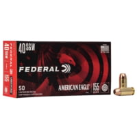 Federal American Eagle Handgun Ammunition .40 S&amp;W 155 gr FMJ 1160 fps 1000/ct 9D7539D8