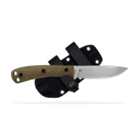 Shield Arms SKT ASCENT KNIFE - BROWN BURLAP, DROP POINT, PLAIN EDGE, 3.6 BLADE, MICARTA HANDLE B8AC523C
