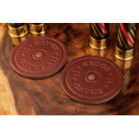 Old Southern Brass 12 Gauge Style Leather Coasters, Set of 2