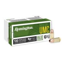 Remington UMC Handgun 9mm Luger 115 Grain Jacketed Hollow Point Brass Cased Pistol Ammunition