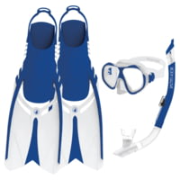 Body Glove Enlighten II Mask/Snorkel/Fins Complete Set - Blue/White 9DA1EE05