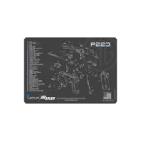 Cerus Gear SIG SAUER P220 SCHEMATIC HANDGUN MAT - CHARCOAL GRAY/CERUS BLUE, 17 X 12 F8126BDA