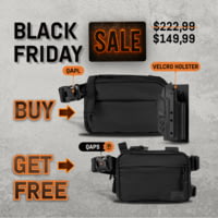 945 Industries BUNDLE QAPL CORDURAR CONCEALMENT BAG LARGE BLACK WITH KYDEX HOLSTER + qaps bag small black - free F4C30E25