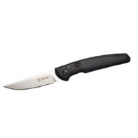 Cupped Waterfowl Outdoors Telum Glaive Tactical Automatic Folding Knife 4 Drop Point Blade Black DAC2EE70
