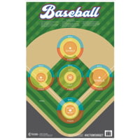 Action Target GS-BASE-100FIRE1100 Action Baseball Hanging Paper 23" X 35" Ba