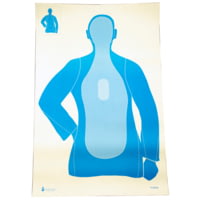 Action Target Three Tone Blue B-21E Target, Cream and Blue, 23 x 35