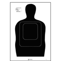 Action Target TQ-15 Standard Silhouette 25 Yard Qualification Target, Pack of 100