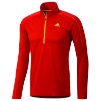 Adidas Terrex Swft Long Sleeve 1/2 Zip Tee - Men's-University Red-X-Large