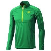 Adidas Terrex Swft Long Sleeve 1/2 Zip Tee - Men's-Sub Green-X-Large