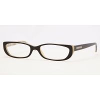 Adrienne Vittadini Eyeglasses AV7040-624-5216 with Rx Prescription Lenses Top Black On Beige Frame - Top Black On Beige Frame w/ 52 mm Diameter Lenses
