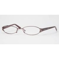 Adrienne Vittadini Eyeglasses AV6057-195S-5117 with Lined Bi-Focal Rx Prescription Lenses 51 mm Lense Diameter / Sat Cordovan Frame