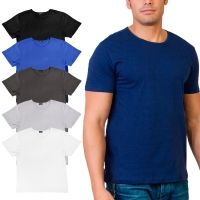 Agiato Mens Short Sleeve Crew Neck T Shirt, 6 Pack