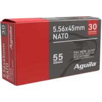 Aguila Ammunition 5.56x45mm NATO Ammo 55 Grain Full Metal Jacket Brass Cased Rifle Ammunition