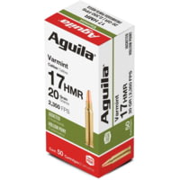 Aguila Ammunition .17 Hornady Magnum Rimfire 20grain Jacketed Hollow Point (JHP) Brass Cased Pistol Ammunition