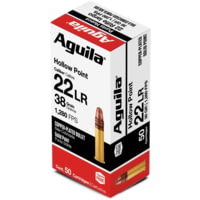 Aguila Ammunition .22 Long Rifle 38 Grain Super Extra Copper-Plated Hollow Point Brass Case Ammunition