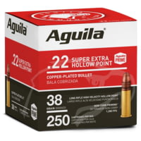Aguila Ammunition 22LR 38 Grain Copper Plated Hollow Point Brass Case Ammunition