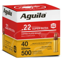 Aguila Ammunition .22LR 40 Grain Plated Lead Round Nose Brass Case Ammunition