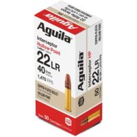Aguila Ammunition .22LR Case Lot Interceptor 40 Grain Lead Hollow Point Brass Case Ammunition