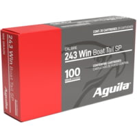 Aguila Ammunition 243 WIN 100 Grain Soft Point Brass Cased Rifle Ammunition