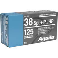 Aguila Ammunition .38 Special 125 Grain Jacketed Hollow Point Brass Cased Pistol Ammunition