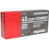Aguila Ammunition .45 Long Colt 200 Grain Soft Point Brass Case Pistol Ammunition