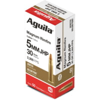 Aguila Ammunition 5mm Remington Magnum 30 Grain Jacketed Hollow Point Brass Case Ammunition