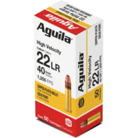 Aguila Ammunition High Velocity .22 LR 40 Grain Copper Plated Solid Point Rimfire Ammunition