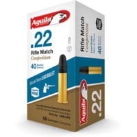 Aguila Ammunition Aguila Ammo .22lr Case Lot Rfl Match 40gr Ldrn 1000rd Cas