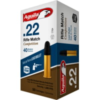 Aguila Ammunition Aguila Ammo Rifle Match .22lr 1080fps. 40gr. Lead Rn 50-pack