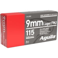 Aguila Ammunition Handgun Ammuntion 9mm Luger 115 gr FMJ 1150 fps