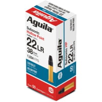 Aguila Ammunition Standard .22 Long Rifle 38 Grain Hollow Point Brass Cased Ammunition