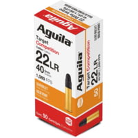 Aguila Ammunition Target .22LR 1080fps. 40 Grain Lead Round Nose Brass Case Ammunition