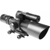 AIM Sports 2.5-10X40 Dual Illuminated Rifle Scope w/ Green Laser
