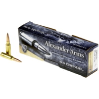 Alexander Arms Loaded .6.5 Grendel 123 Grain Lapua Scenar Centerfire Rifle Ammunition
