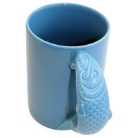 Aloe Gator Ceramic Fish Mug, 16.9oz