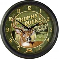 American Expedition Vintage Trophy Bucks Hunting Lodge Clock