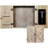 American Legend Barnwood Dartboard Cabinet
