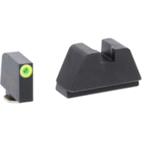 AmeriGlo Glock 2XL Tritium Night Sight Suppressor/Optic Height Set, Tall Green Tritium 3 dot sight set black outlines