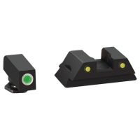Ameriglo Operator Night Sights Fits Glock 42 Green With White Outline Front Yellow With Black Outline Rear GL-383
