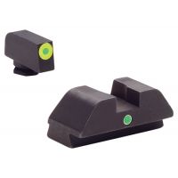 Ameriglo Pro I-dot Set For Glock 42/43 Front ProGlo Green Tritium With Lime Outline Single Dot Green Rear Sight GL-305