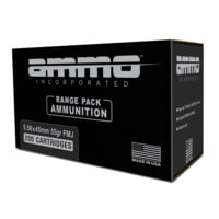 Ammo, Inc. 5.56x45mm NATO 55 Grain Full Metal Jacket Brass Cased Centerfire Rifle Ammunition