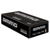 Ammo, Inc. Signature 9mm Luger 124 Grain Total Metal Case Brass Cased Centerfire Pistol Ammunition