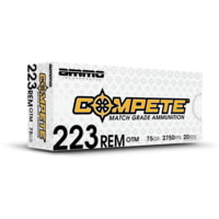 Ammo, Inc. Compete .223 Remington 75 Grain Open Tip Match Bullet Brass Cased Rifle Ammunition