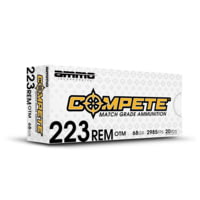 Ammo, Inc. Match HP 223 REM 68 Grain Boat Tail Hollow Point Brass Cased Rifle Ammunition