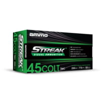 Ammo, Inc. Streak 45 COLT 250 Grain TMC FMJ w/Streak Brass Cased Pistol Ammunition