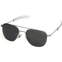 AO Original Pilot 57mm Sunglass w/ Matte Chrome Frame