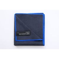 Aquis Adventure Towel, 15x29, Black/Blue