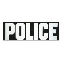 Armor Express Id Tags Police Blk/wht Letters