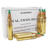Armscor Precision Inc M855 5.56x45mm NATO 62 Grain Full Metal Jacket Brass Cased Centerfire Rifle Ammunition